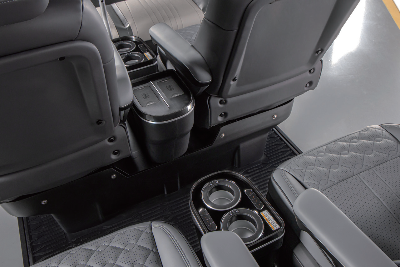 Console Box with Dual Wireless Chargers and Hot/Cold Cup Holders